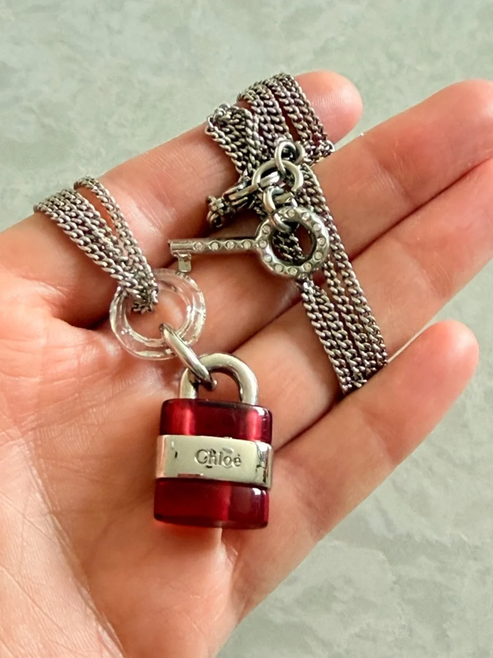 Chloe padlock necklace